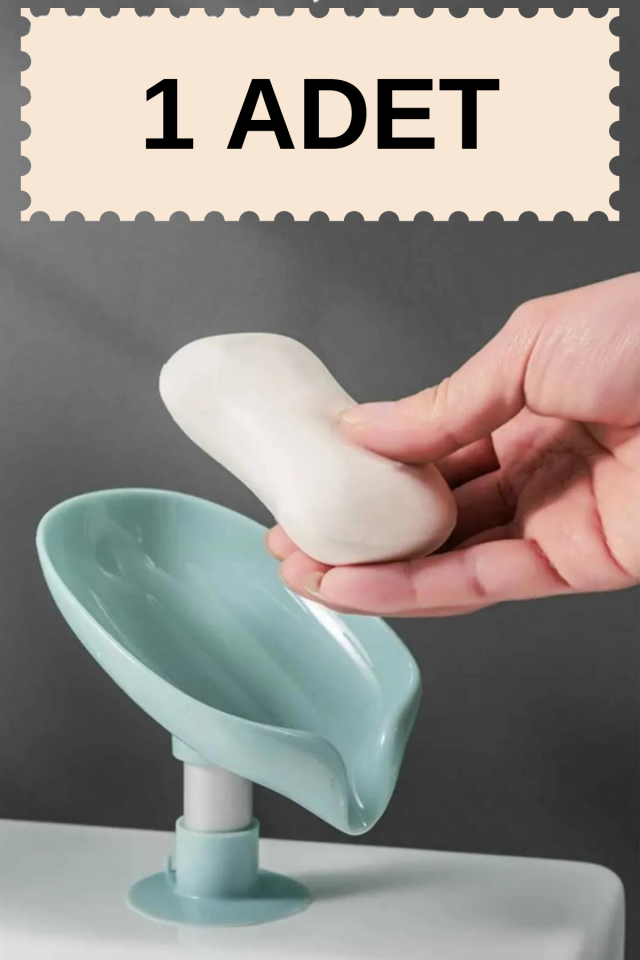 Pratik Vantuzlu Su Giderli Sabunluk | Vantuzlu Su Tutmaz Katı Sabunluk - 1 Adet Sabunluk