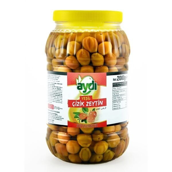 2 Kg pet * 18 Adet Edremit Çizik Yeşil Zeytin