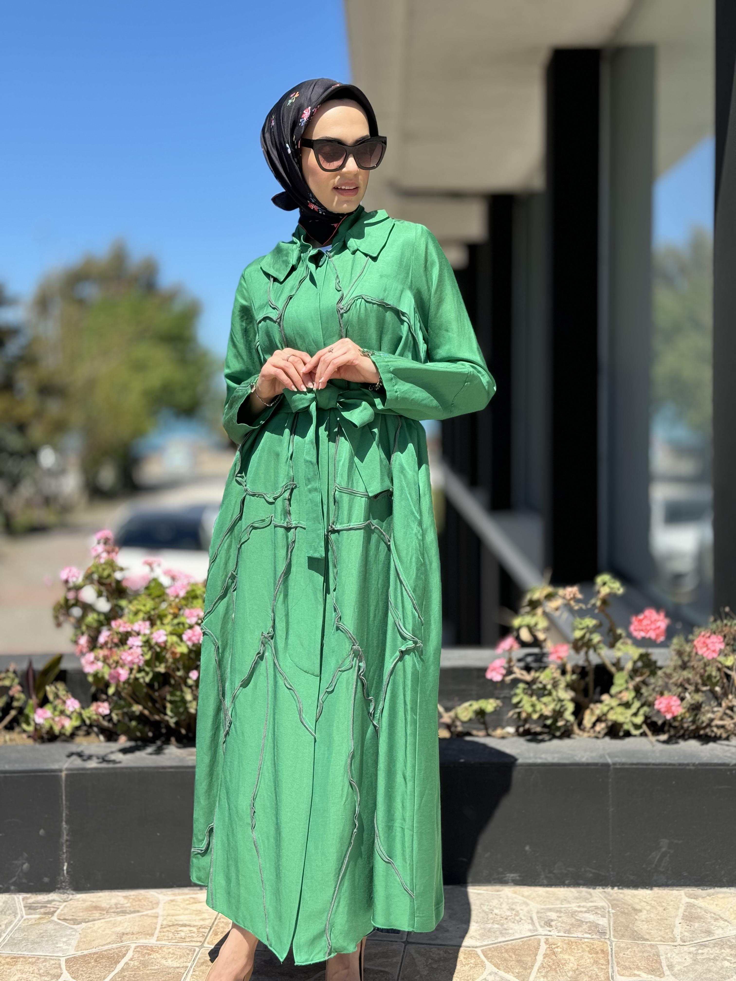 Misswhence Chanel Keten Düğmeli Pardesü 35507