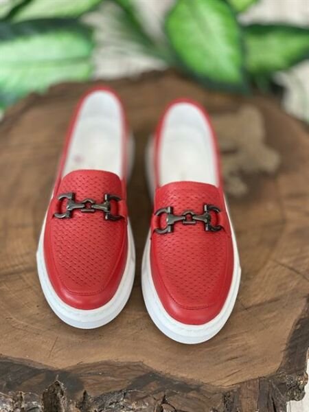 Pierre Cardin Günlük Rahat Tokalı Kadın Kırmızı Ayakkabı PC52322