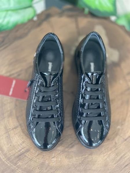 Pierre Cardin Bağcıklı Siyah Rugan Sneaker Ayakkabı 52245
