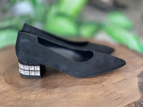Pierre Cardin Siyah Süet Taşlı Ayakkabı (51198)