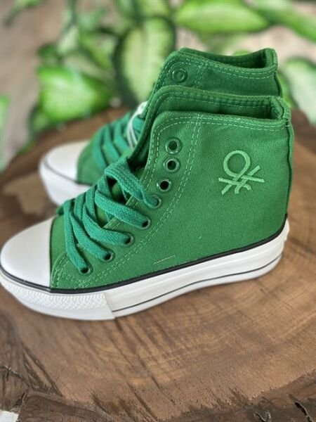 Benetton Yüksek Tabanlı Yeşil Converse Ayakkabı 30939