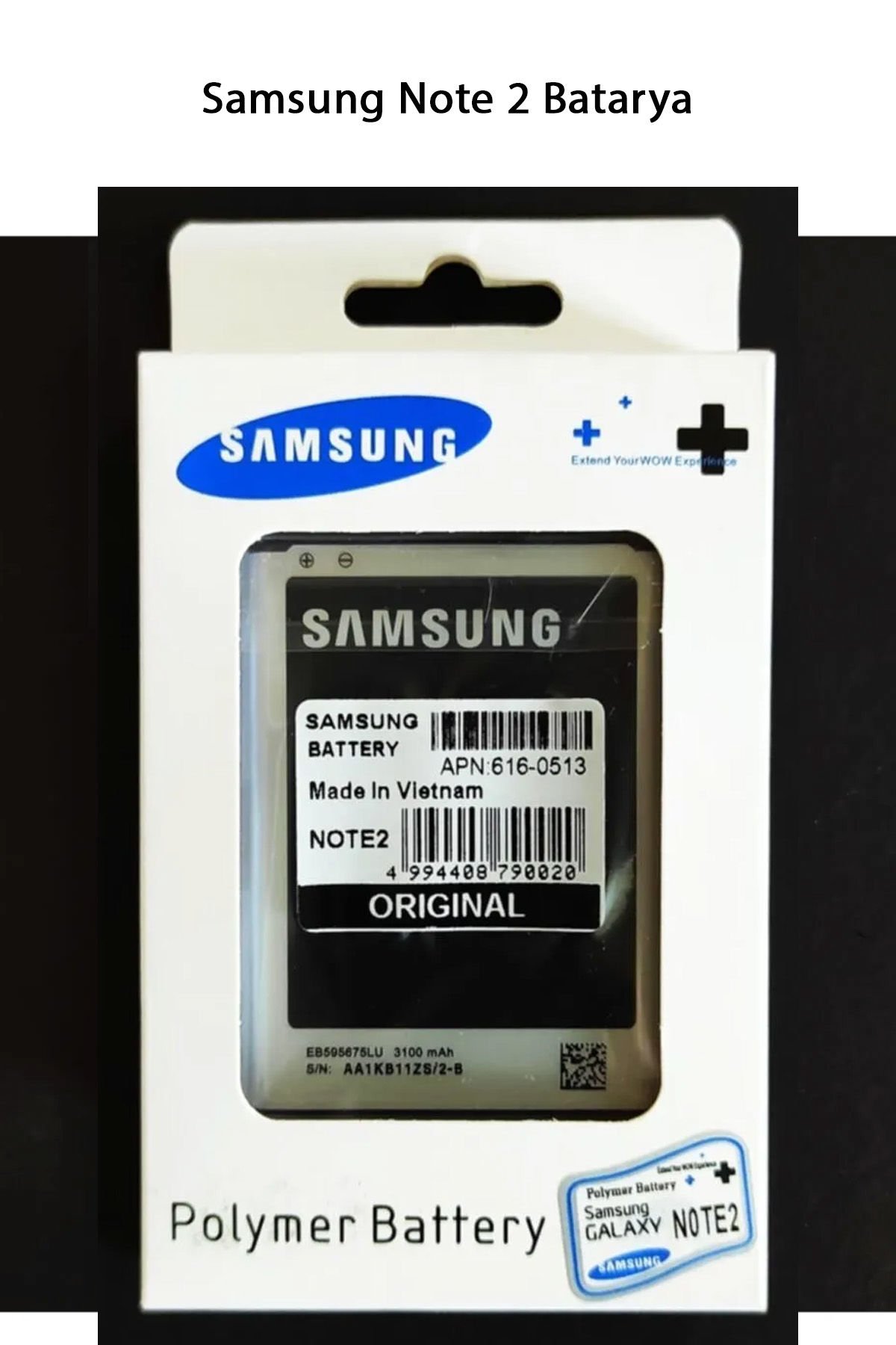 Samsung Note 2 Telefonlarla Uyumlu Batarya 3100 mAh