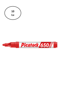 Picatack 650 Permanent Marker 1,5-3mm Yuv.Uç Kırmızı 10'lu