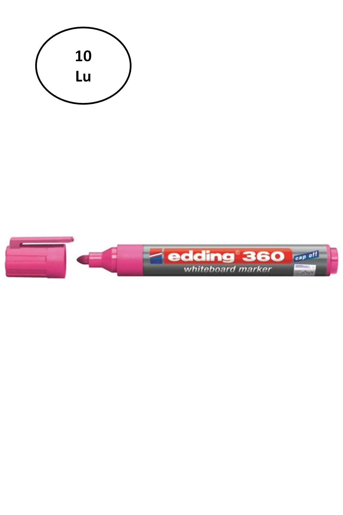 Edding Beyaz Tahta Kalemi Pembe (E-360) ED36009 10'lu