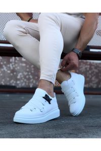 WG033 Beyaz Erkek Yüksek Taban  Ayakkabı
