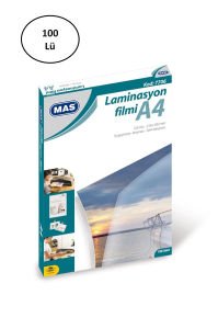 Mas 7706 A4 125 Micron 100 Adet Laminasyon Filmi