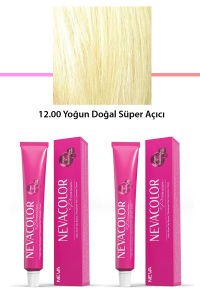 2 li Set Premium 12.00 Yoğun Doğal Süper Açıcı - Kalıcı Krem Saç Boyası 2 X 50 g Tüp