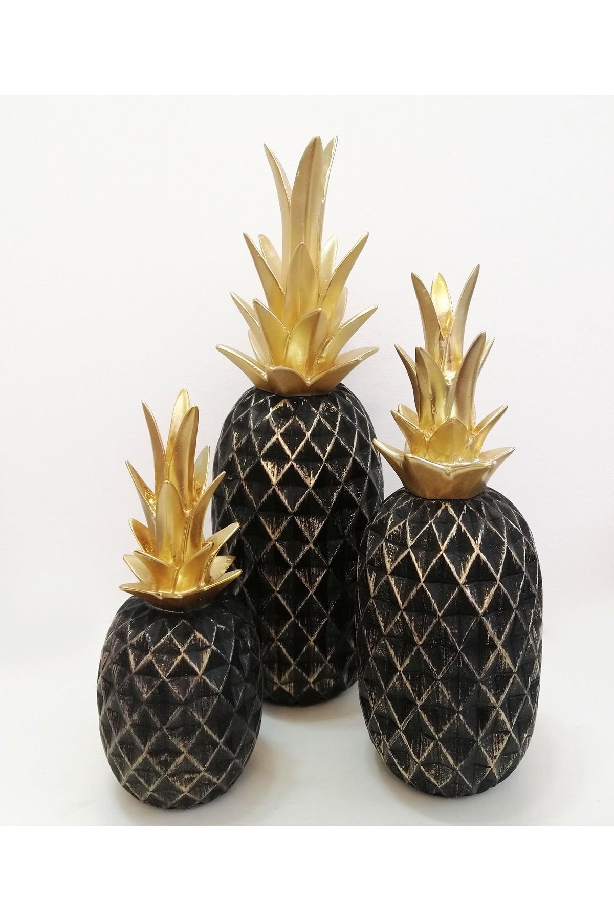 3'lü Polyester Ananas Biblo