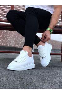 WG01 Beyaz Düz Erkek Casual Ayakkabı
