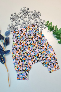 Kız Bebek Hediyelik Retro %100 Pamuk Şalvar Renkli Çiçek Desenli Royaleks