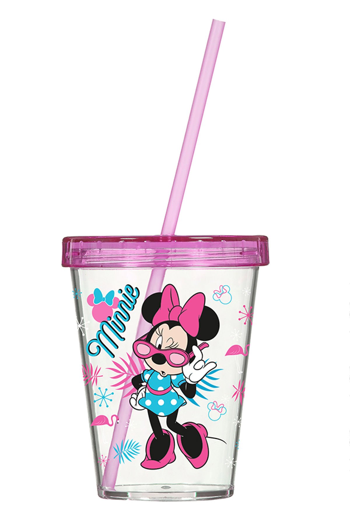 Pipetli Bardaklı Lisanslı Gözlüklü Minnie Mouse