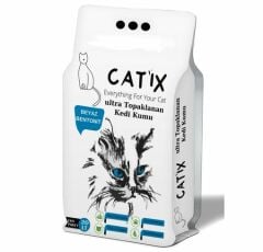 Cat'ix 20lt Beyaz Bentoint Kokusuz Ince Taneli Kedi Kumu Ultra Topaklama