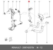 Megane 4-IV Duster 2-II Basınç Kaptör Hortumu 2.5 Dci K9K AdBlue 208742070R -Renault Mais
