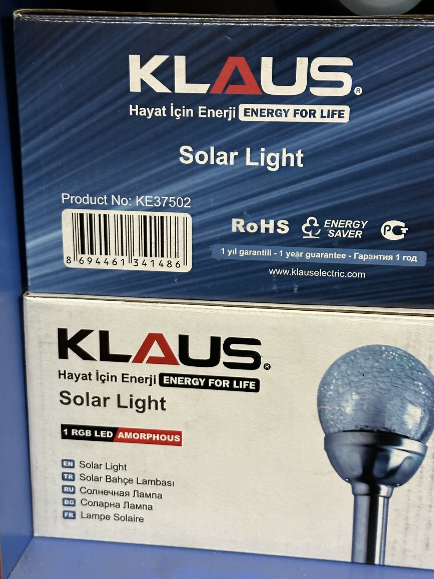 KLAUS SOLAR BAHÇE LAMBASI CAM (GÜNEŞ ENERJİLİ RENK DEĞİŞTİREN)  KE37502