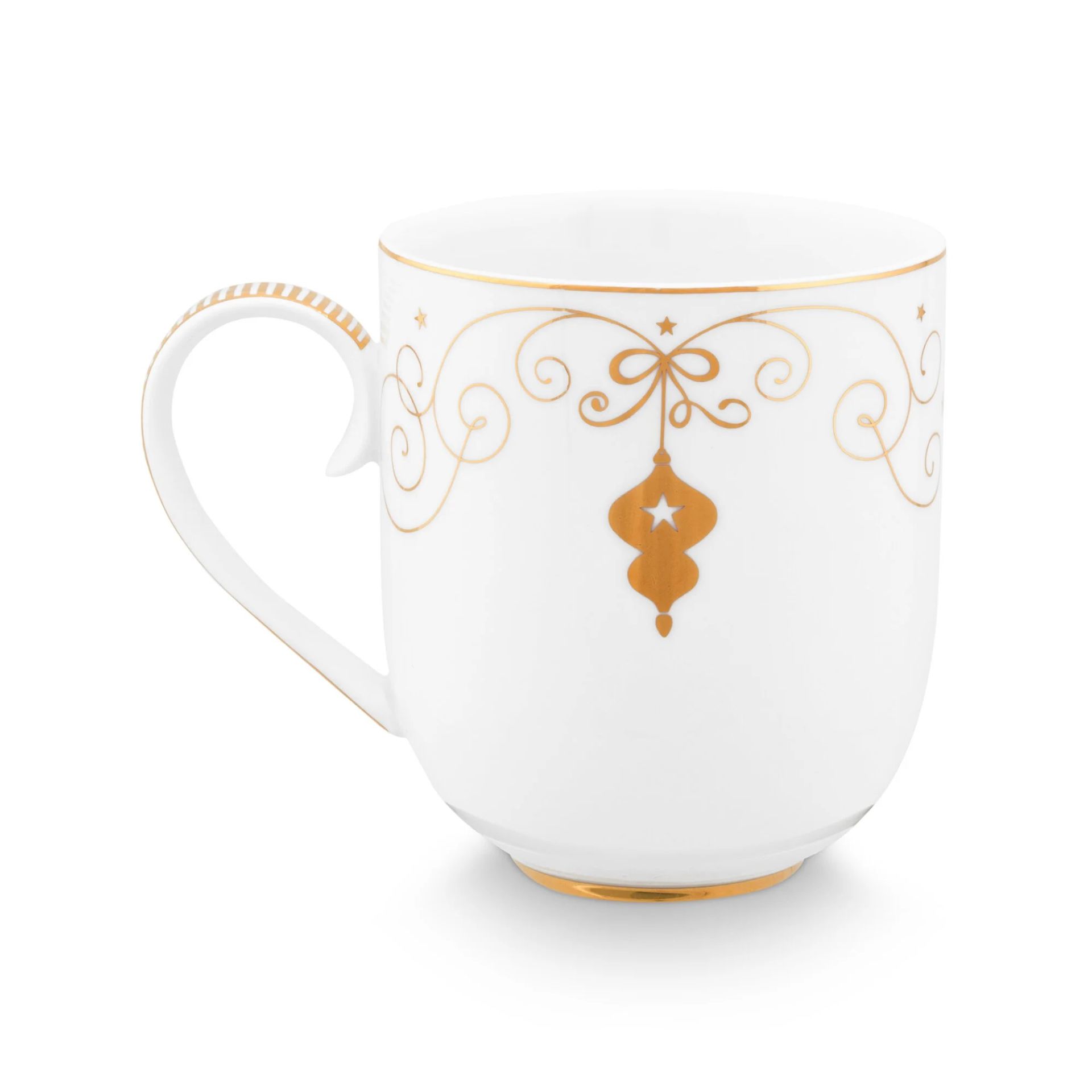 Beyaz Porselen Kupa 325 ml Royal Gold White Collection by Pip Studio