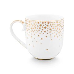 Beyaz Porselen Kupa 260 ml Royal Gold White Collection by Pip Studio