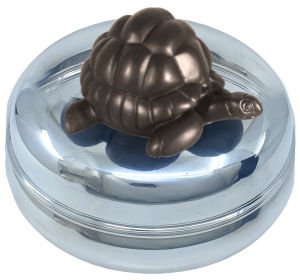 Kaplumbağa Figürlü Gümüş Mum (L)