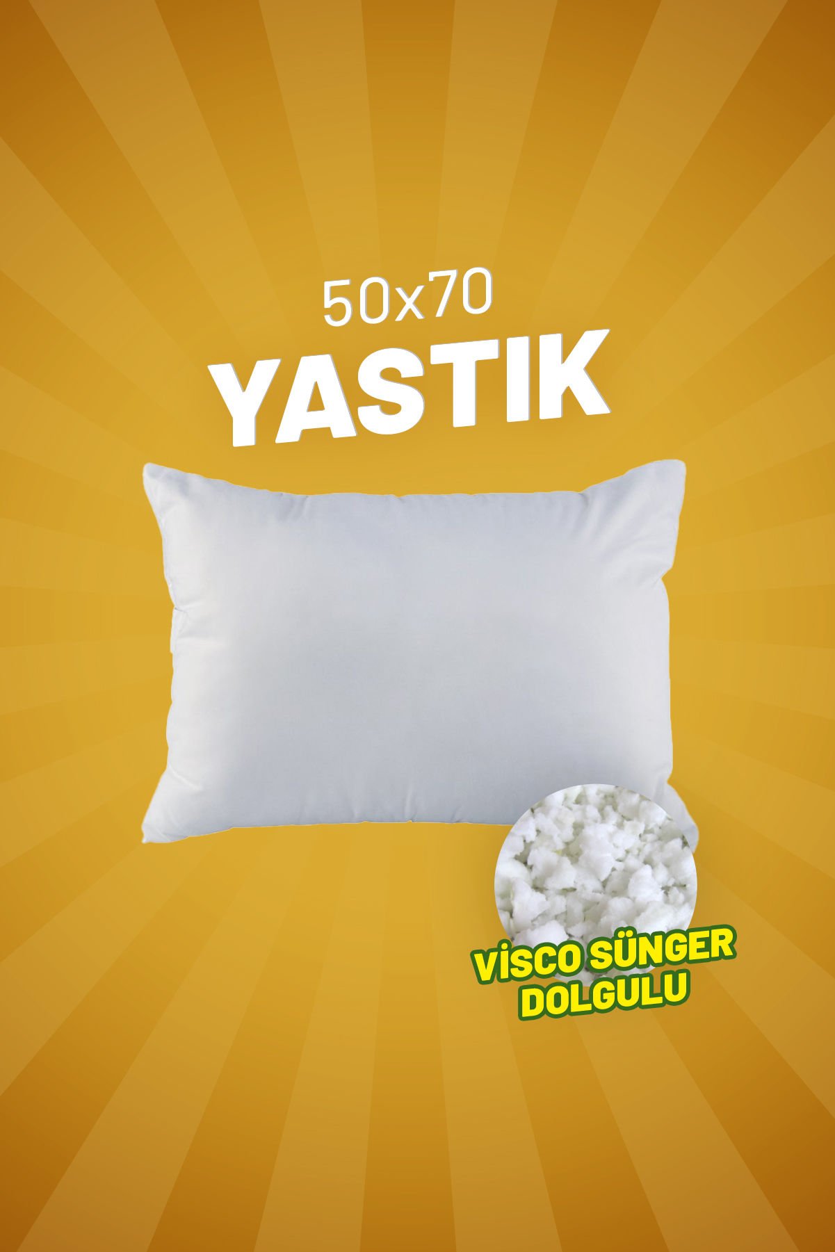 50 x 70 Baş Yastığı 1 Adet - Visco Sünger Dolgulu