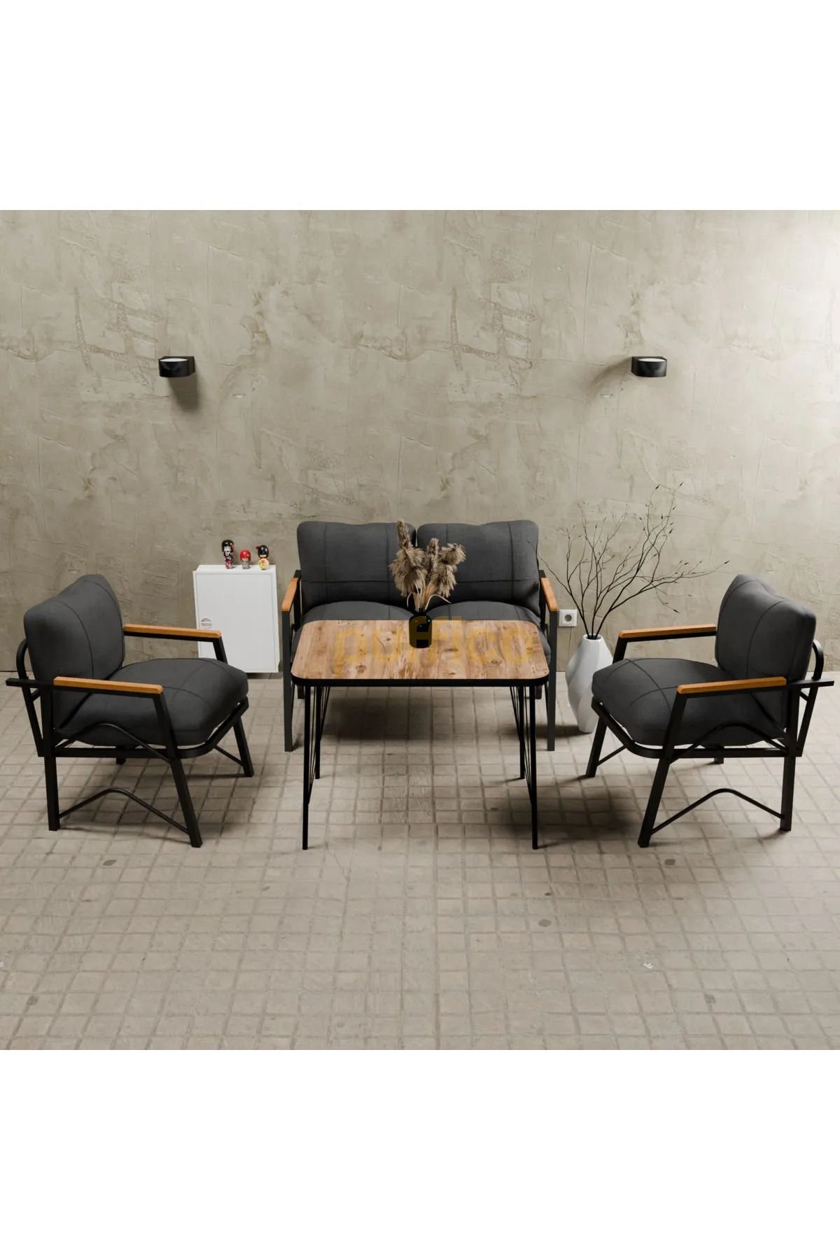 Bahçe Takımı Çay Seti 2+1+1