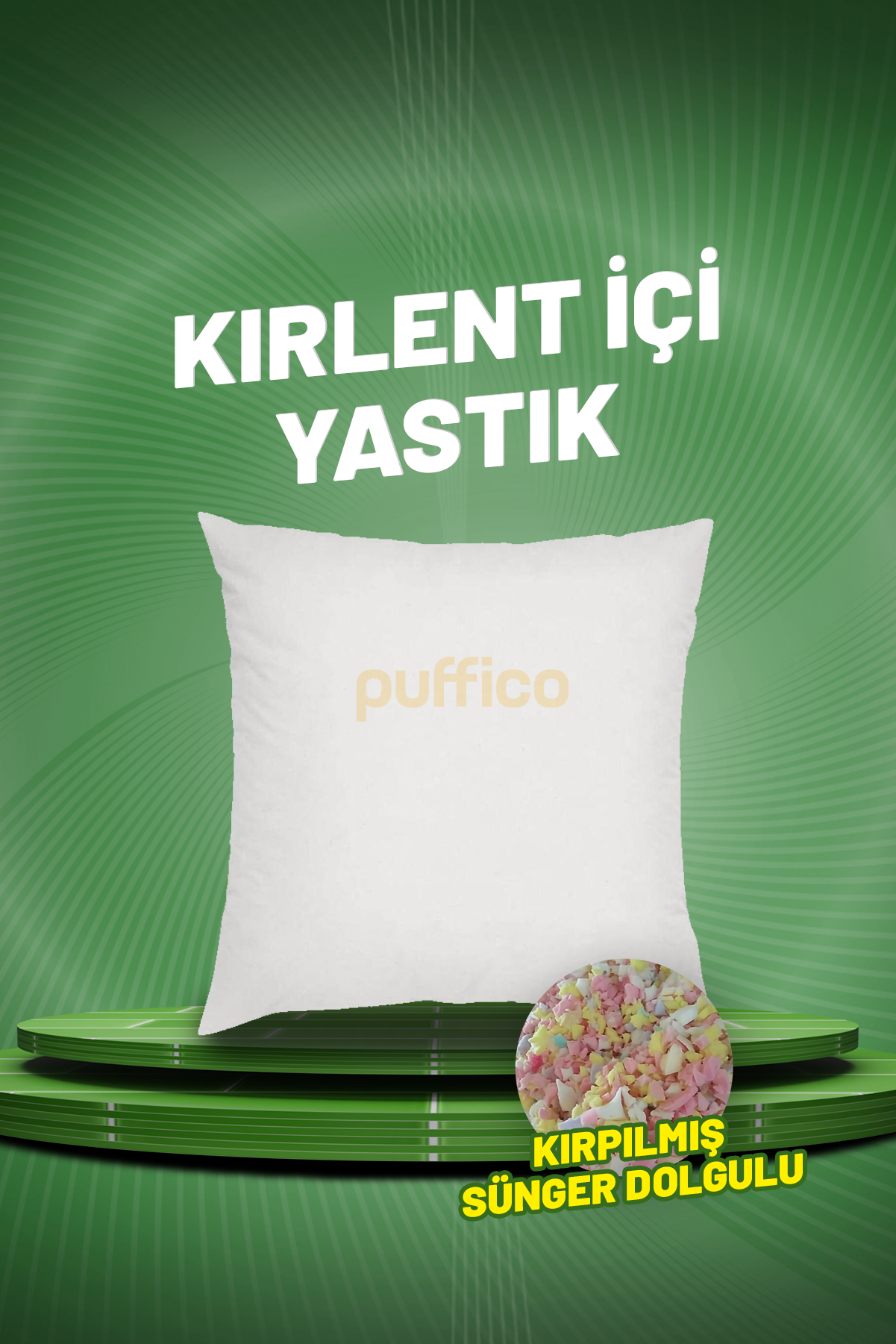 Kırlent İçi Yastık 1 Adet - Kırpık Sünger Dolgulu