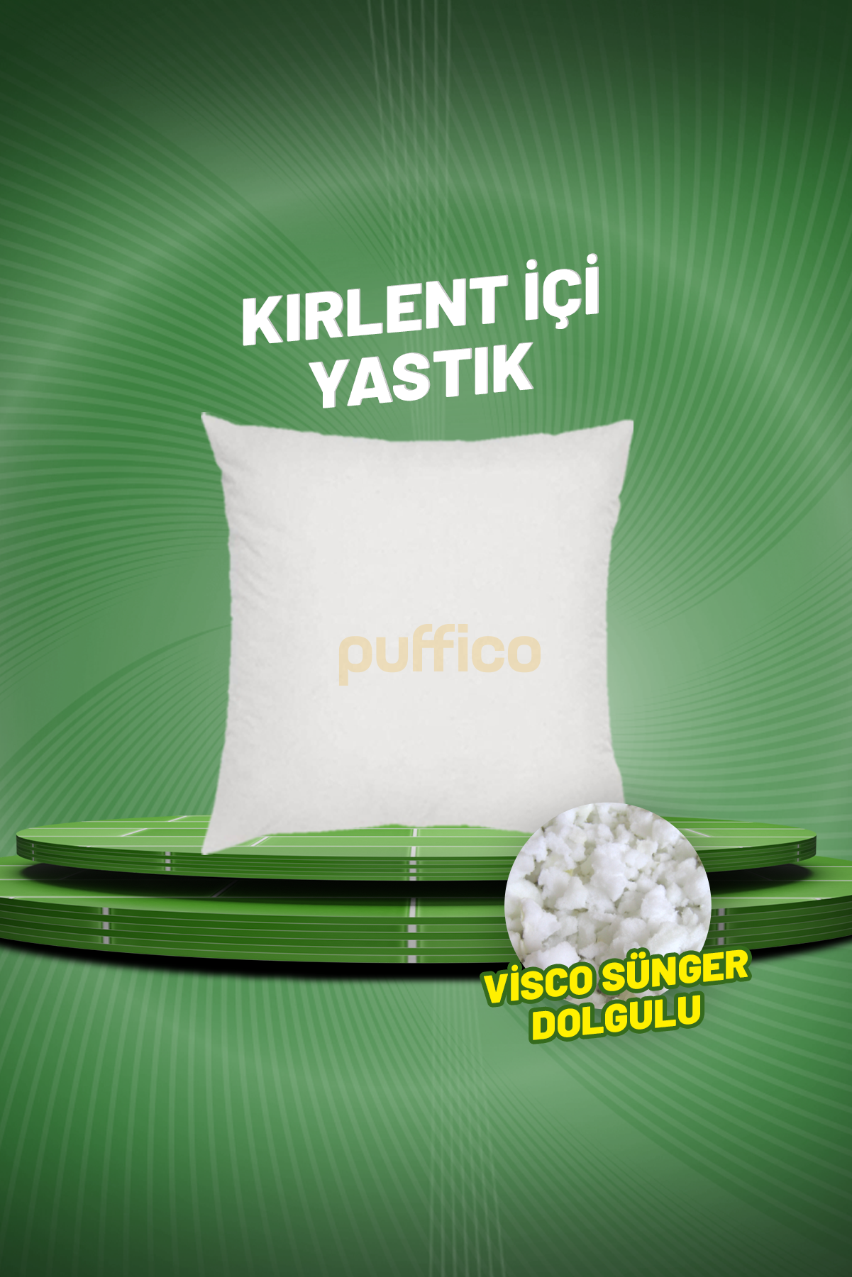 Kırlent İçi Yastık 1 Adet - Visco Sünger Dolgulu