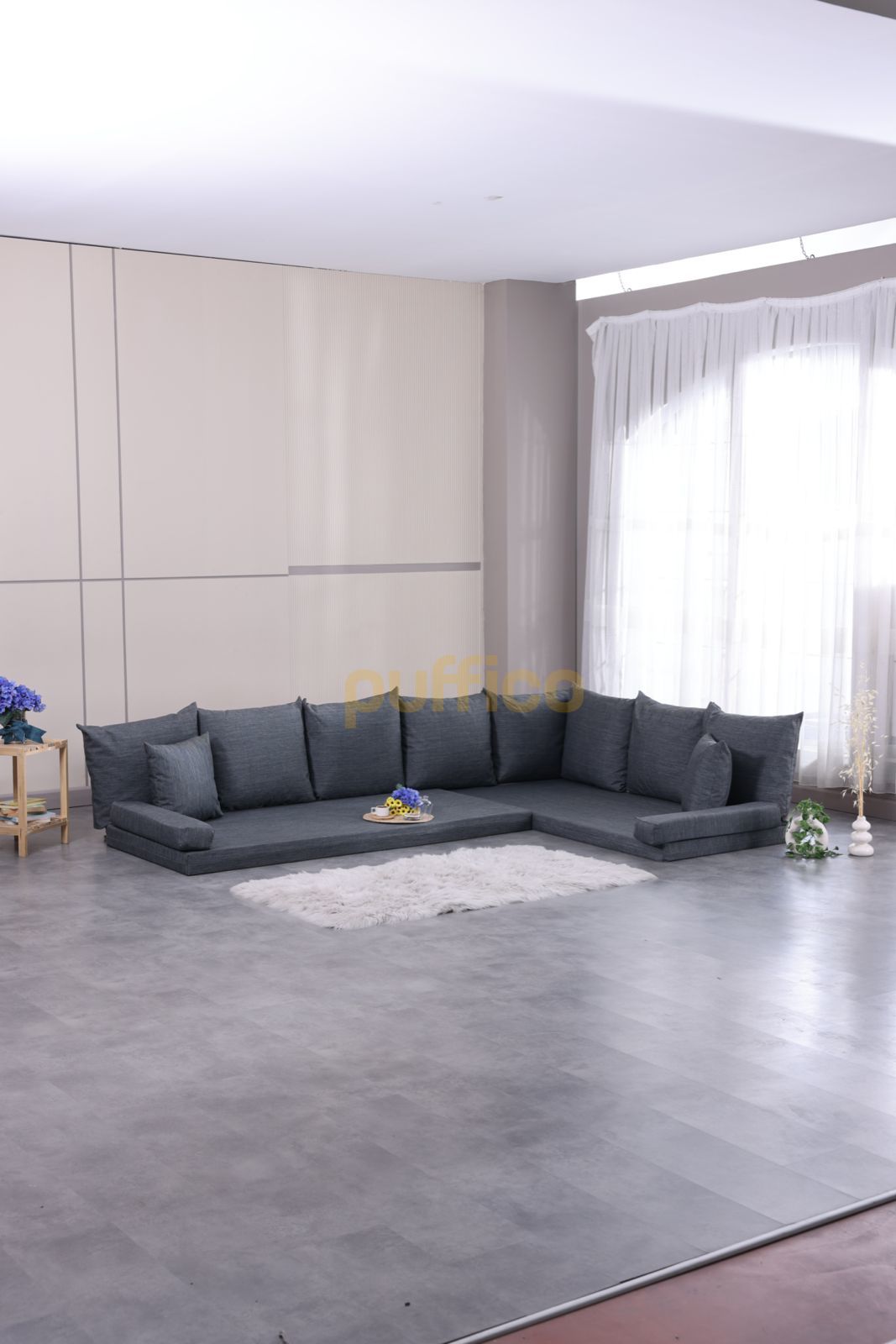 Lüx Yer Minderi & Divan & Ortopedik Şark Köşesi & Yer Yatağı & Köşe Takımı antrasit