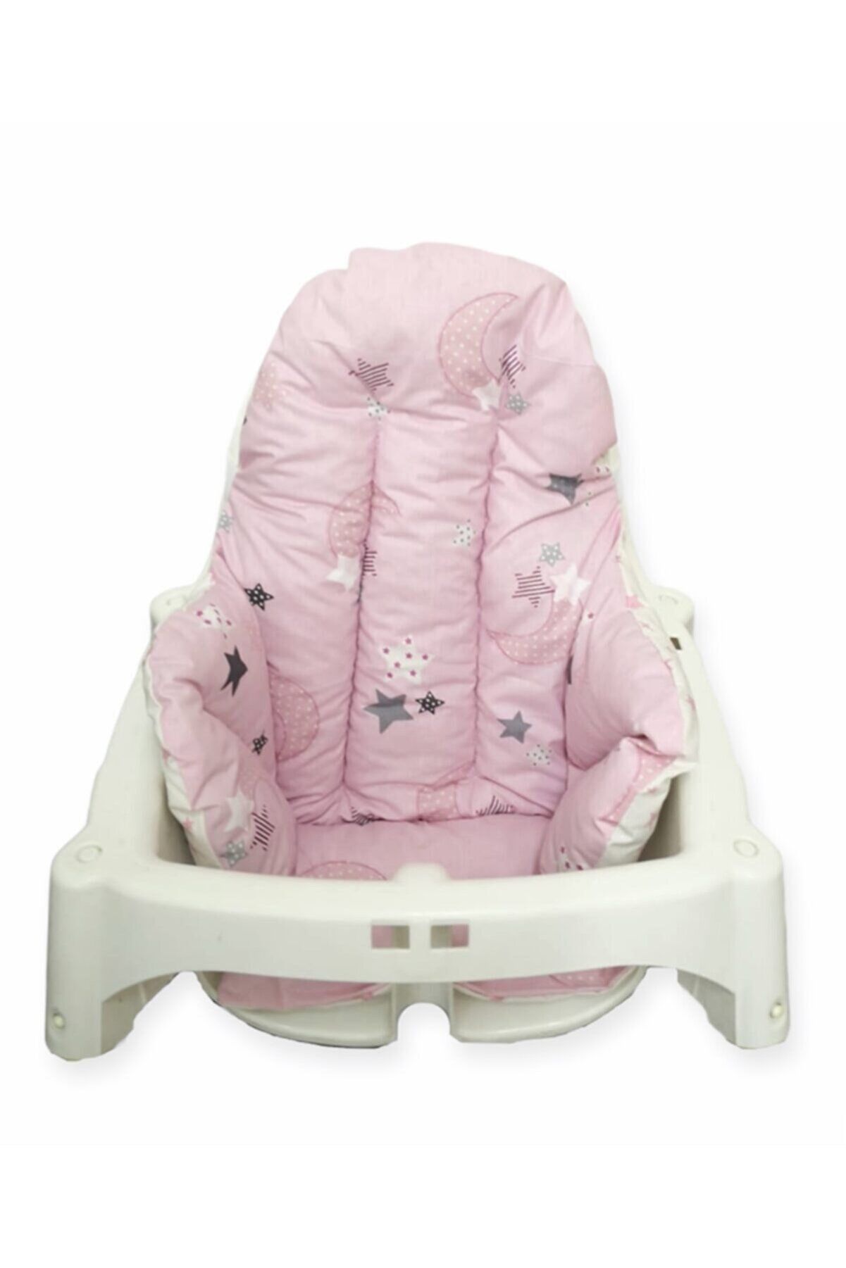 Mama Sandalyesi Minderi Pembe Zemin Aylı