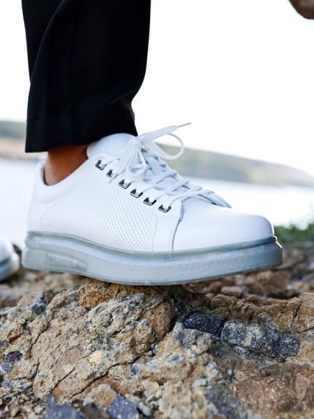 WHITE ALBA AIR DERİ GÜNLÜK SNEAKERS BEYAZ - 43