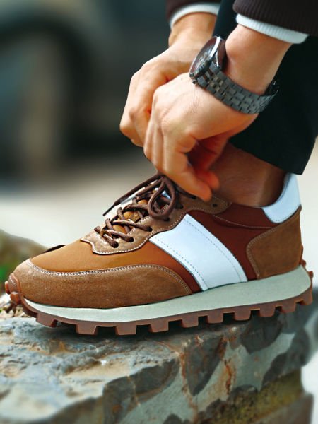 TABACO TIGER  DERİ GÜNLÜK SNEAKERS TABA - 40