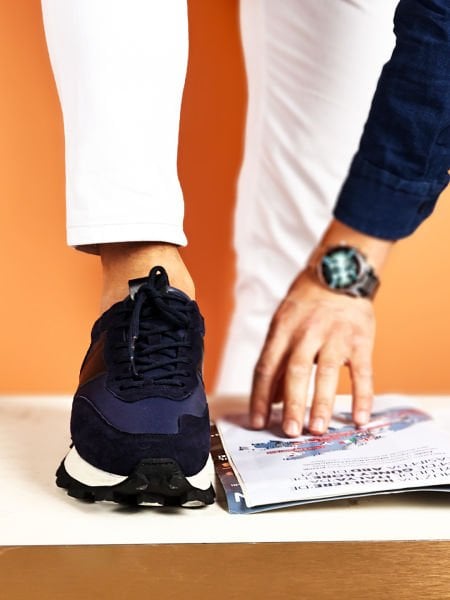 NAWY BLUE TIGER DERİ GÜNLÜK SNEAKERS LACİVERT - 44