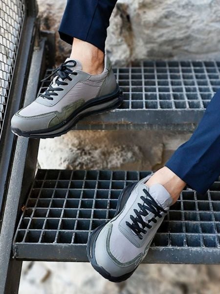 MINK  COLOR ENDPOINT AIR RAHAT ERKEK DERİ GÜNLÜK AYAKKABI VİZON HAKİ - 43