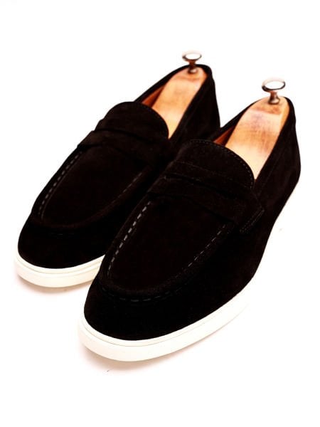BLACK SUEDE KEEN SÜET DERİ ERKEK DERİ RAHAT AYAKKABI SİYAH SÜET - 41