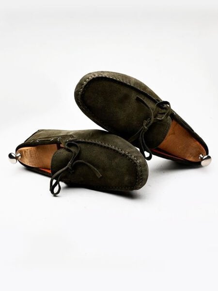 GREEN SUEDE CLEVER  ERKEK DERİ GÜNLÜK AYAKKABI HAKİ SÜET - 41