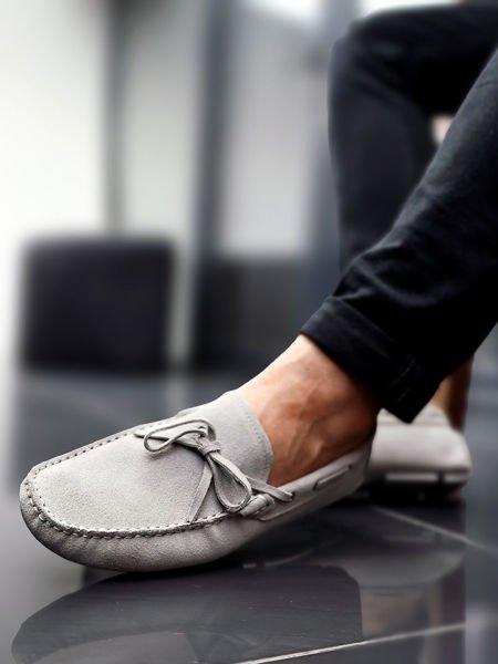 GREY SUEDE CLEVER SÜET RAHAT ERKEK DERİ AYAKKABI GRİ SÜET - 40