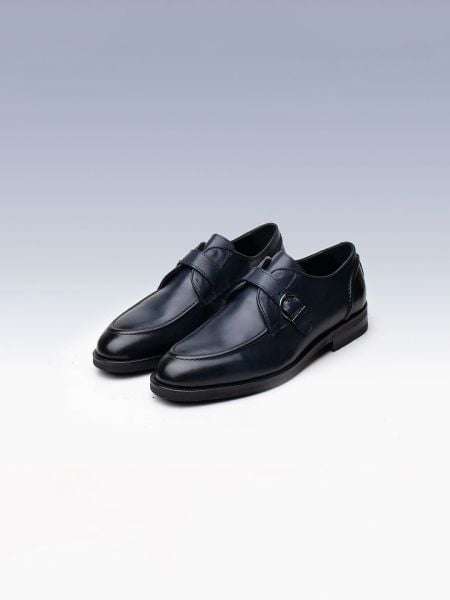 NAWY BLUE BRYANT HAKİKİ DERİ KLASİK AYAKKABI LACİVERT - 40