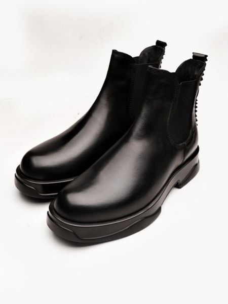 BLACK RAVEN HAKİKİ DERİ ERKEK GÜNLÜK AYAKKABI SİYAH ANTİK - 45