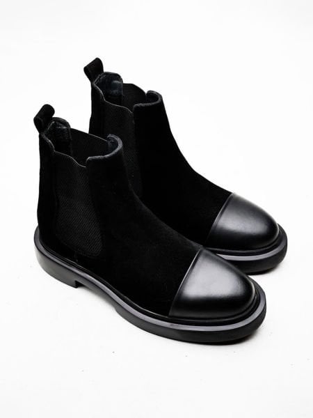 BLACK SUEDE MAJOR HAKİKİ DERİ BOT SİYAH SÜET - 37