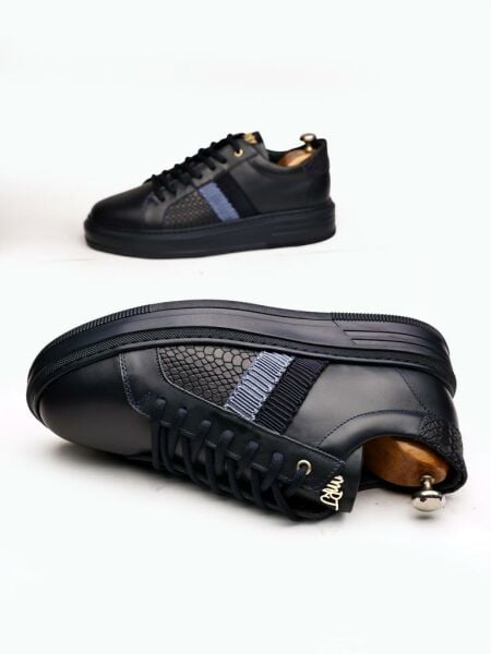 NAVY BLUE JOAN HAKİKİ DERİ GÜNLÜK AYAKKABI LACİVERT - 46