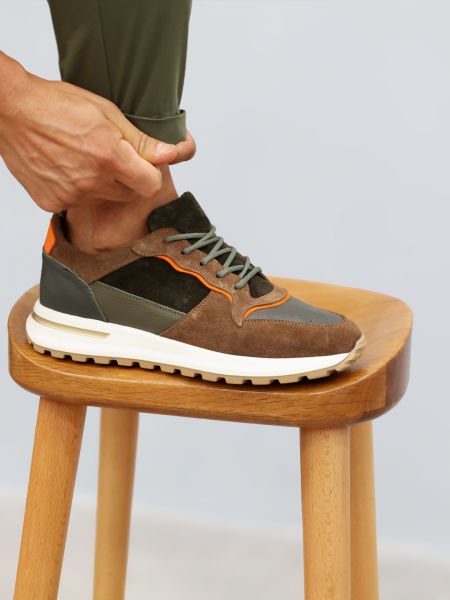 MİX COLOR SPYDER KALİTELİ HAKİKİ DERİ SNEAKERS AYAKKABI MİX - 45