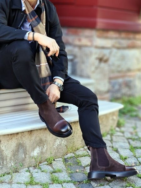 COFFEE SUEDE MAJOR HAKİKİ DERİ BOT KAHVE SÜET - 37