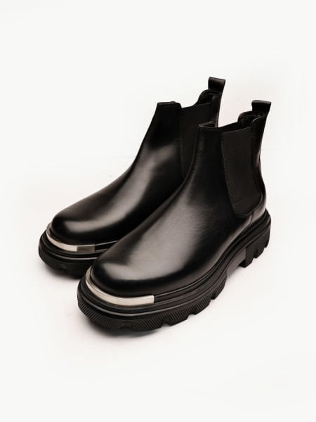 BLACK HEALT HAKİKİ DERİ ERKEK BOT SİYAH - 45