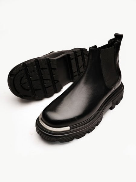 BLACK HEALT HAKİKİ DERİ ERKEK BOT SİYAH - 45