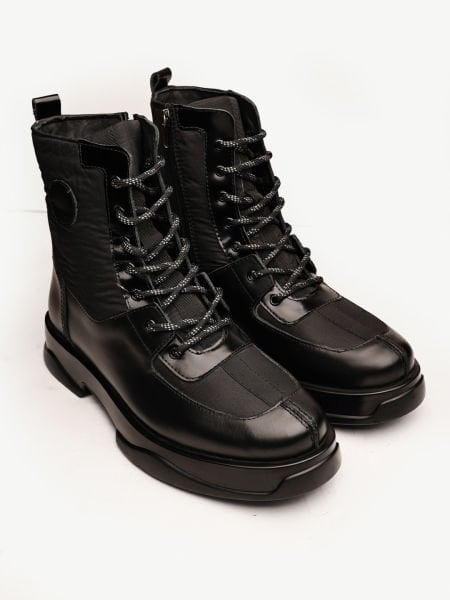 BLACK ARMY HAKİKİ DERİ ERKEK BOT SİYAH - 41