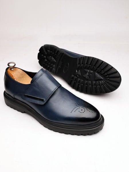 MARINEBLAU LUCCA DUNKELBLAU LEDER FREIZEITSCHUHE DUNKELBLAU - 42