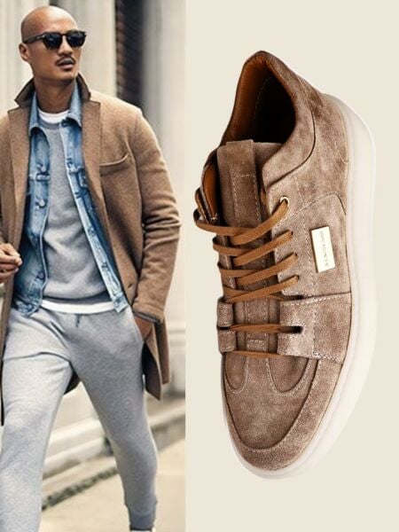 BEIGE SUEDE IMPERIO HAKİKİ DERİ RAHAT ERKEK KISA BOT BEJ SÜET - 45