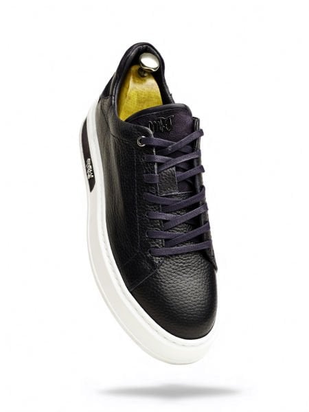 NAVY BLUE RIVO HAKİKİ DERİ ERKEK GÜNLÜK AYAKKABI LACİVERT - 46