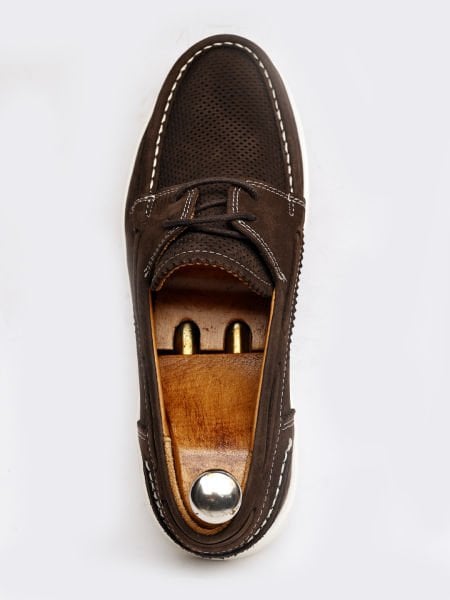 COFFEE NUBUCK CAPTAN NUBUK DERİ ÇOK KALİTELİ ERKEK GÜNLÜK AYAKKABI KAHVE NUBUK - 45