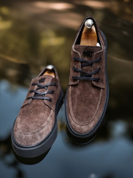 COFFEE SUEDE AGATHA HAKİKİ DERİ ERKEK GÜNLÜK RAHAT SAĞLAM AYAKKABI KAHVE SÜET - 46
